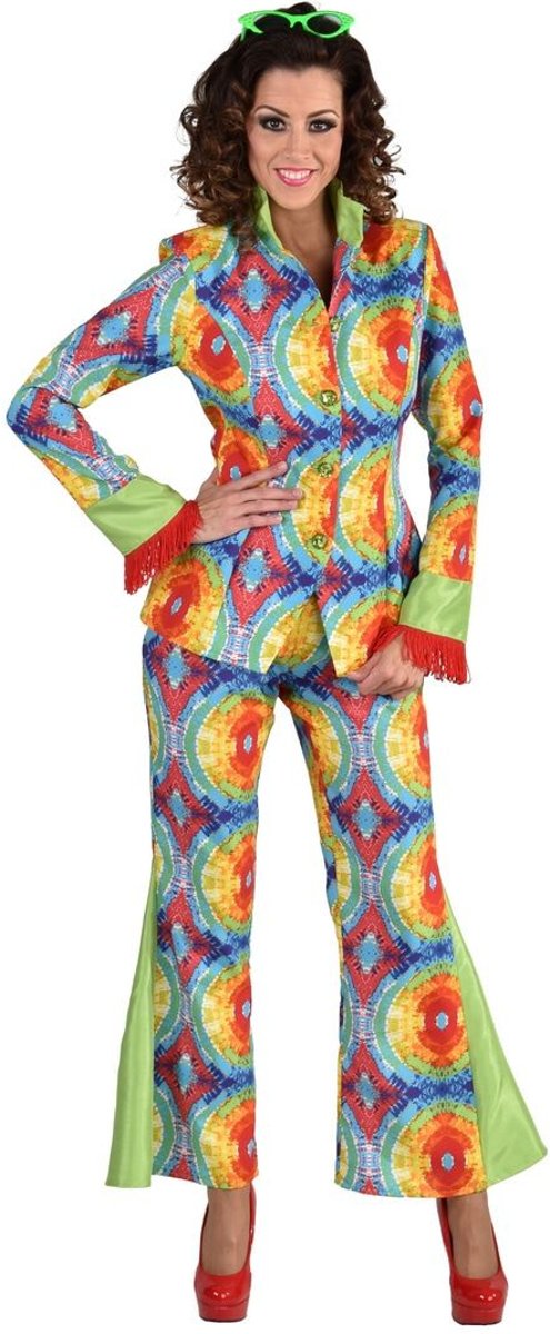 Hippie Kostuum | Jaren 60 Batik India Hippie | Vrouw | XL | Carnaval kostuum | Verkleedkleding